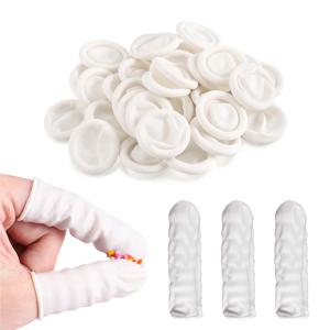 50/100Pcs 보호 손가락 끝 천연 고무 장갑 DIY 에폭시 수지 금형 만들기 도구에 대 한 일회용 라텍스 손가락 침대