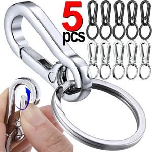1/5PCS 금속 조롱박 버클 키 체인 등산 후크 자동차 키 체인 강력한 Carabiner 모양 키 체인 액세서리 빈티지 열쇠 고리 반지