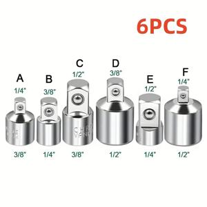 6pcs 래칫 렌치 소켓 변환기 슬리브 헤드 어댑터 1/2 