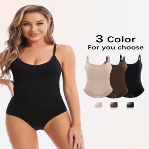 여성의 섹시한 Shapewear 원활한 슬리밍 엉덩이 기중 장치 전신 셰이퍼 부드러운 바디 슈트 오픈 가랑이 높은 탄성 바디 슈트