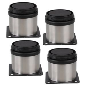 4pcs 스테인레스 스틸 50x50mm 두꺼운 조절 가구 다리 테이블 침대 소파 캐비닛 피트 장착 나사와 발 다리