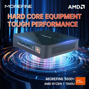 MOREFINE S500 AMD Ryzen 미니 PC, 듀얼 LAN NVMe SSD, 게임용 PC, HD DP, C타입, WiFi 데스크탑 컴퓨터, R9, 6900HX, R7, 7840HS, Windows11 프로