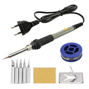 60W 가변 온도 전기 납땜 인두 EU 220V / US 110V 용접 철 재 작업 스테이션 열 펜 팁 DIY 수리