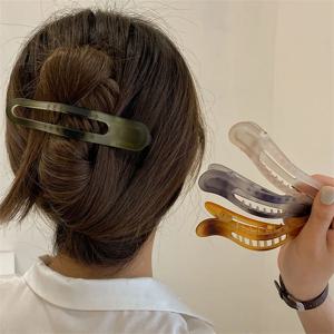 새로운 아크릴 매트 Duckbill 머리 발톱 바레트 활 솔리드 컬러 헤어 클립 헤어 액세서리 여성용 머리핀 포니 테일 모자를 쓰고 있죠