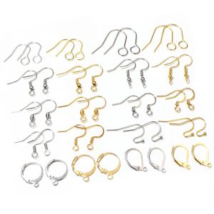 30-100pcs 스테인레스 스틸 DIY 귀걸이 걸쇠 속옷 제조 액세서리 이어와이어 액세서리 스틸 골드