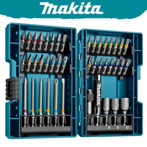 Makita B-55697 전동 스크루드라이버 비트 세트, 컬러 코드 크로스 플라워 타입 육각 소켓 비트, 전동 공구 부착물, 43 개