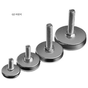 레벨링 풋 베이스, M6, M8, M10, 나사 높이 조절 가능, 직경 30mm, 35mm, 43mm, 50mm, 2개, 4개, 8개
