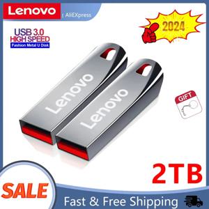 Lenovo 2TB USB3.0 플래시 드라이브 고속 Pendrive 1TB 512GB 256GB 휴대용 Usb 드라이브 PC 용 방수 Memoria U 디스크 펜 드라이브