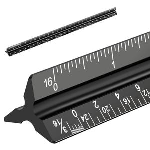 30cm 알루미늄 금속 삼각형 규모 건축가 엔지니어 기술 눈금자 그리기 도구 측정 눈금자 교육 장비