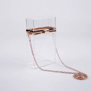 아크릴 투명한 상자 체인 Crossbody 가방 여성을위한 저녁 파티 클러치 지우기 가방 2021 숙녀 작은 지갑과 핸드백 sac