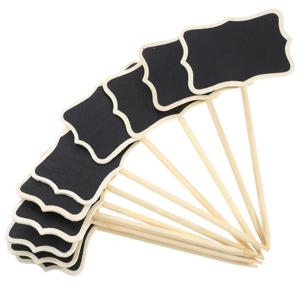10 Pcs 미니 분필 보드 식료품 저장실 레이블 장식 태그 나무 가격 태그 식물 태그 어린이 칠판 어린이를위한 작은 칠판 표지판