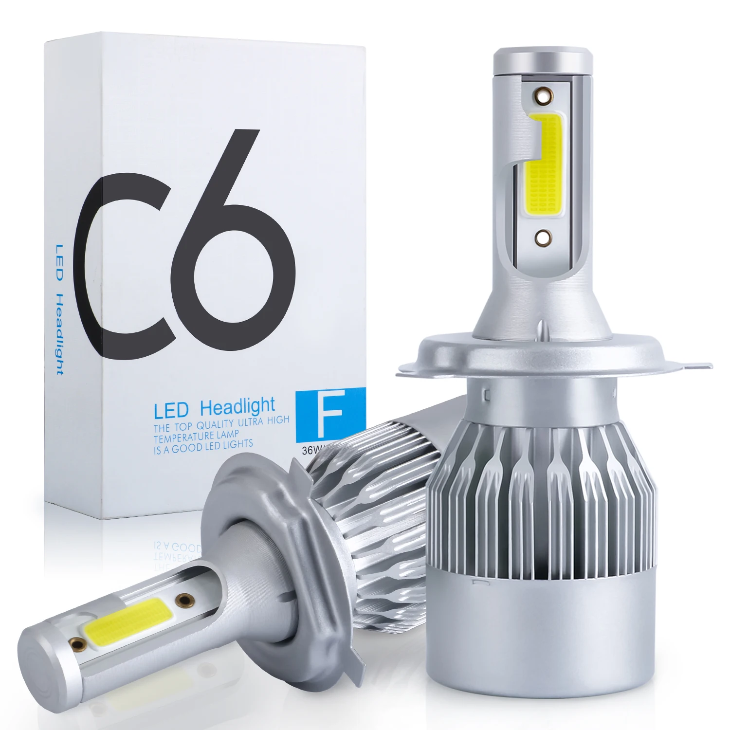 C6 자동차 Haedlight LED H4 H7 H1 H3 H8 H11 H10 H13 9004 HB3 9005 HB4 9004 HB1 9007 HB2 880 881 9012 전구 6000K 7200LM 자동 전조등