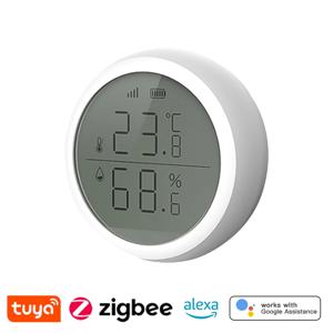 Tuya ZigBee 온도 및 습도 센서, 가정용 실내 온도계, LCD 디스플레이 앱 음성 제어, Alexa Google Home