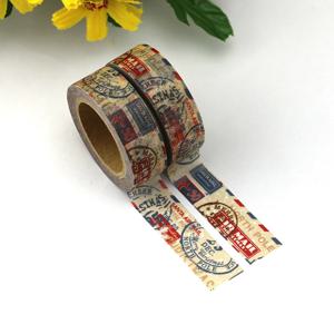 1pc 빈티지 스탬프 저널 Washi 테이프 접착 테이프 DIY Scrapbooking 스티커 라벨 일본어 편지지