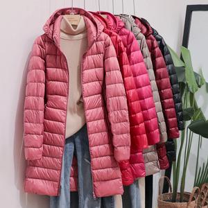 SEDUTMO 겨울 여성 다운 재킷 긴 초경량 얇은 캐주얼 코트 퍼퍼 재킷 슬림 후드 파카 ED1275 제거