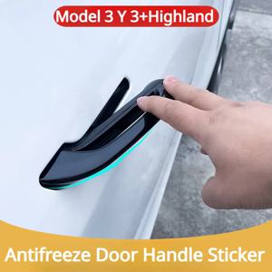 테슬라 모델 3 Y 부동액 도어 핸들 서리 방지 핸들 스티커 패치 커버 ABS 4PCS 손잡이 New Model3 Highland 2024