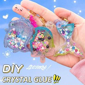 어린이 DIY 크리스탈 접착제 열쇠 고리 아트 공예 세트 소녀 생일 선물