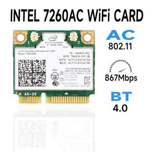 듀얼 밴드 무선 AC 7260, 인텔 7260AC, 7260HMW, 7260HMW, 7260AC, 하프 미니 PCI-e 블루투스, 무선 와이파이, 867M + 4.0BT