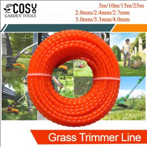 2.0mm 2.4mm 2.7mm 3mm * 5m 10m 15m 25m, 나일론 잔디 트리머 로프 브러시 커터 라인, 잔디 깎는 기계 액세서리 예초기 헤드