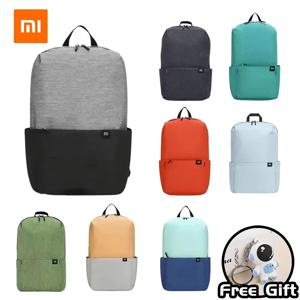 XIAOMI 다채로운 작은 배낭 남자와 여자의 어깨 가방 야외 방수 학생 휴대용 스포츠 가방 10-15L 무료 선물