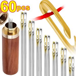 블라인드 바느질 바늘 노인 큰 구멍 스테인레스 스틸 바늘 바느질 가정용 DIY Jewerly 구슬 스레딩 바늘