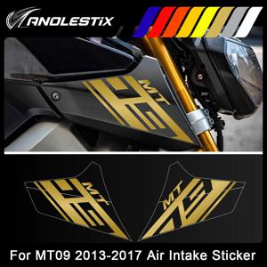 AnoleStix 반사 오토바이 로고 세트 YAMAHA MT09 MT-09 용 공기 흡입구 엠블럼 데칼 2013 2014 2015 2016 2017