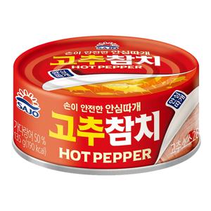 사조 고추 참치 135g×1개 통조림 참치캔 안심따개