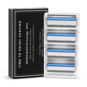 Qshave 블랙 스파이더맨 수동 면도기, 독일 X5 블레이드, 콰트로 티타늄에 적합