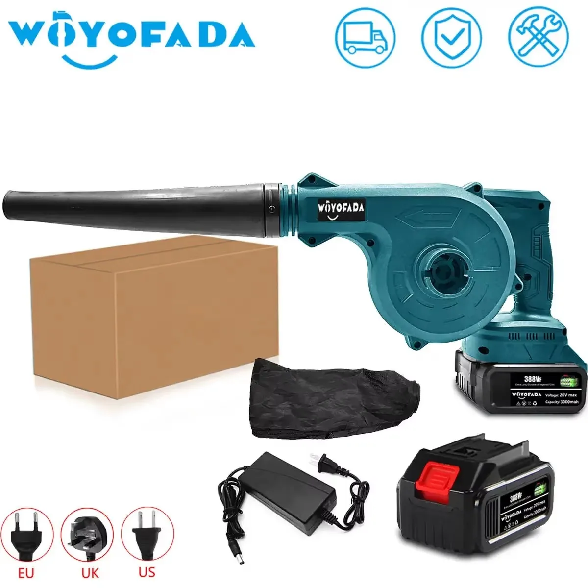 2 In 1 무선 전기 공기 송풍기 진공 Cleannig 송풍기 Makita 18V 배터리 용 부는 및 흡입 잎 집진기
