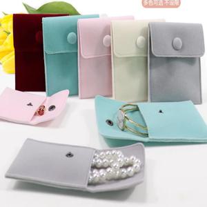 1pcs 보석 주머니 포장 가방 부드러운 벨벳 선물 팔찌 목걸이 귀걸이 반지 Storeage 사용자 정의 로고
