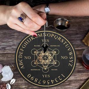 나무 운세 진자 보드 Metatron Magic Meditation 결정판 형이상학적 메시지 보드 마녀의 제단 용품