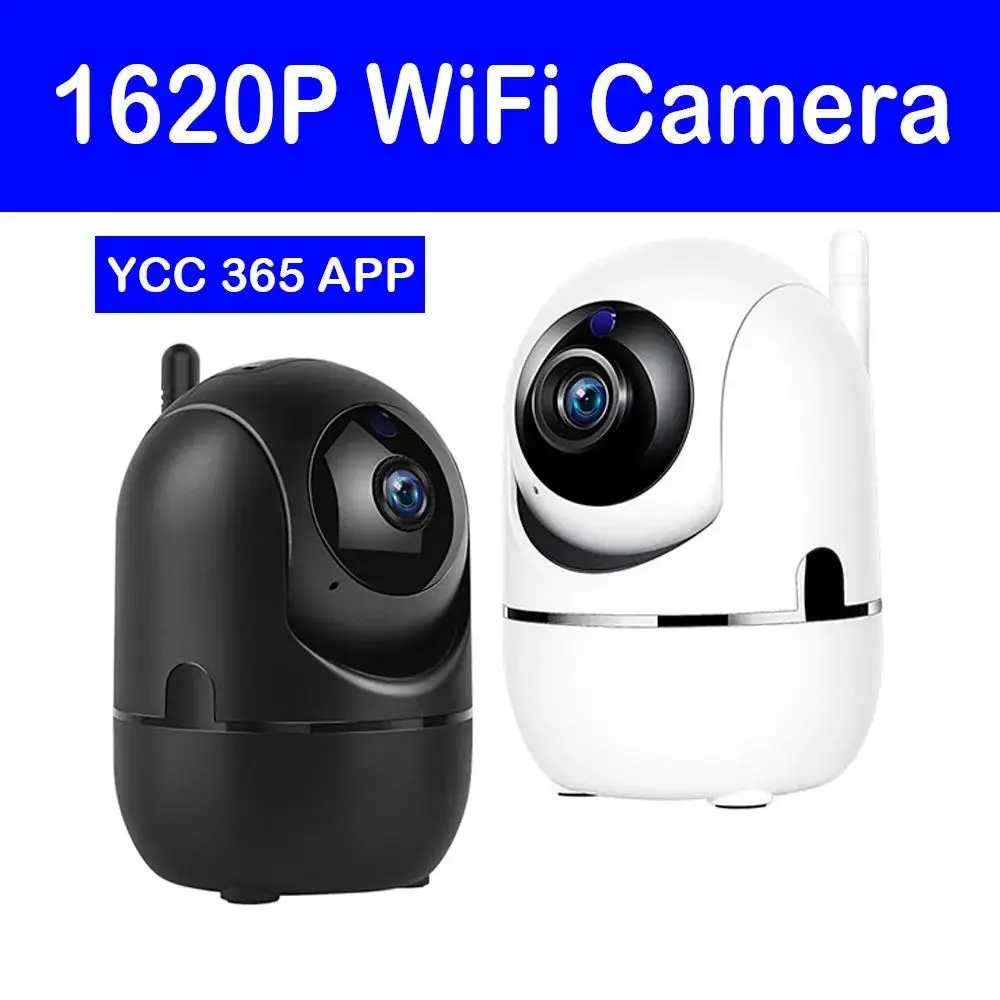 IP 카메라 와이파이 YCC365 플러스 스마트 홈 감시 카메라, 자동 추적 야간 투시경, 무선 실내 보안 카메라, 1620P HD