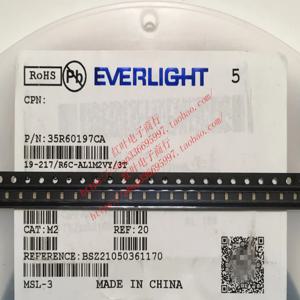 Yiguang LED 0603 빨간색 LED 구슬 0.4T 패치, 19-217, R6C-AL1M2VY, 3T, 100 개