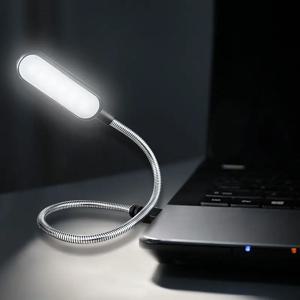 1PC 미니 USB LED 라이트 책 빛 유연한 독서 램프 보조베터리 노트북 노트북 PC 컴퓨터에 대 한 휴대용 밤 빛