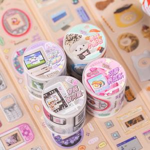 Mr. Paper, 게임 콘솔 음식 테마 PET 스티커, 스크랩북 노트북 전화 케이스 일기 장식 문구 스티커