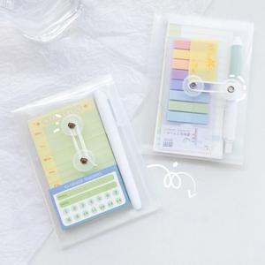 2pcs 미니 투명 파일 폴더 11*15cm A6 저장 가방 케이스 메모 메모 스티커 문서 방수 사무실 학교 F913