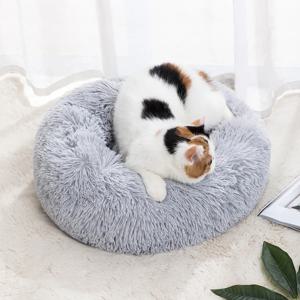 고양이 둥지 둥근 부드러운 얽히고 설킨 매트 새끼 고양이 치와와 실내 개 고양이 침대 애완 동물 용품 이동식 기계 세탁기 세탁기 베개 침대
