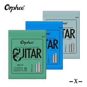 Orphee 일렉트릭 기타 줄 세트, RX 시리즈 육각 탄소강, 일렉트릭 기타 액세서리 연습용, 6 스트링