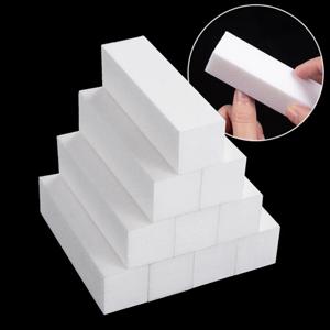10pcs 네일 파일 버퍼 블록 세트 매니큐어 페디큐어 케어 네일 아트 버핑 샌딩 폴리싱 화이트 스폰지 버퍼 네일 파일 도구