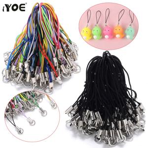 IYOE 50pcs Diy 쥬얼리에 대 한 점프 링 나일론 스레드와 믹스 컬러 매는 밧줄 스트랩 코드 전화 밧줄 장난감 펜 던 트 코드 만들기