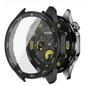 화웨이 시계 GT4 용 강화 유리 + 케이스 화웨이 시계 GT 4 액세서리 용 46mm 41mm 풀 커버리지 범퍼 스크린 보호 커버