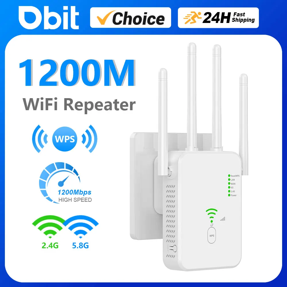 1200Mbps 무선 WiFi 리피터 Wifi 신호 부스터 듀얼 밴드 2.4G 5G WiFi 익스텐더 802.11ac 기가비트 WiFi 증폭기 WPS 라우터