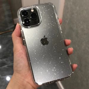 럭셔리 글리터 범퍼 블링 클리어 케이스 for IPhone 15 14 13 12 11 Pro Max Mini X XS Max XR 7 8 Plus 16 Pro 실리콘 아크릴 커버