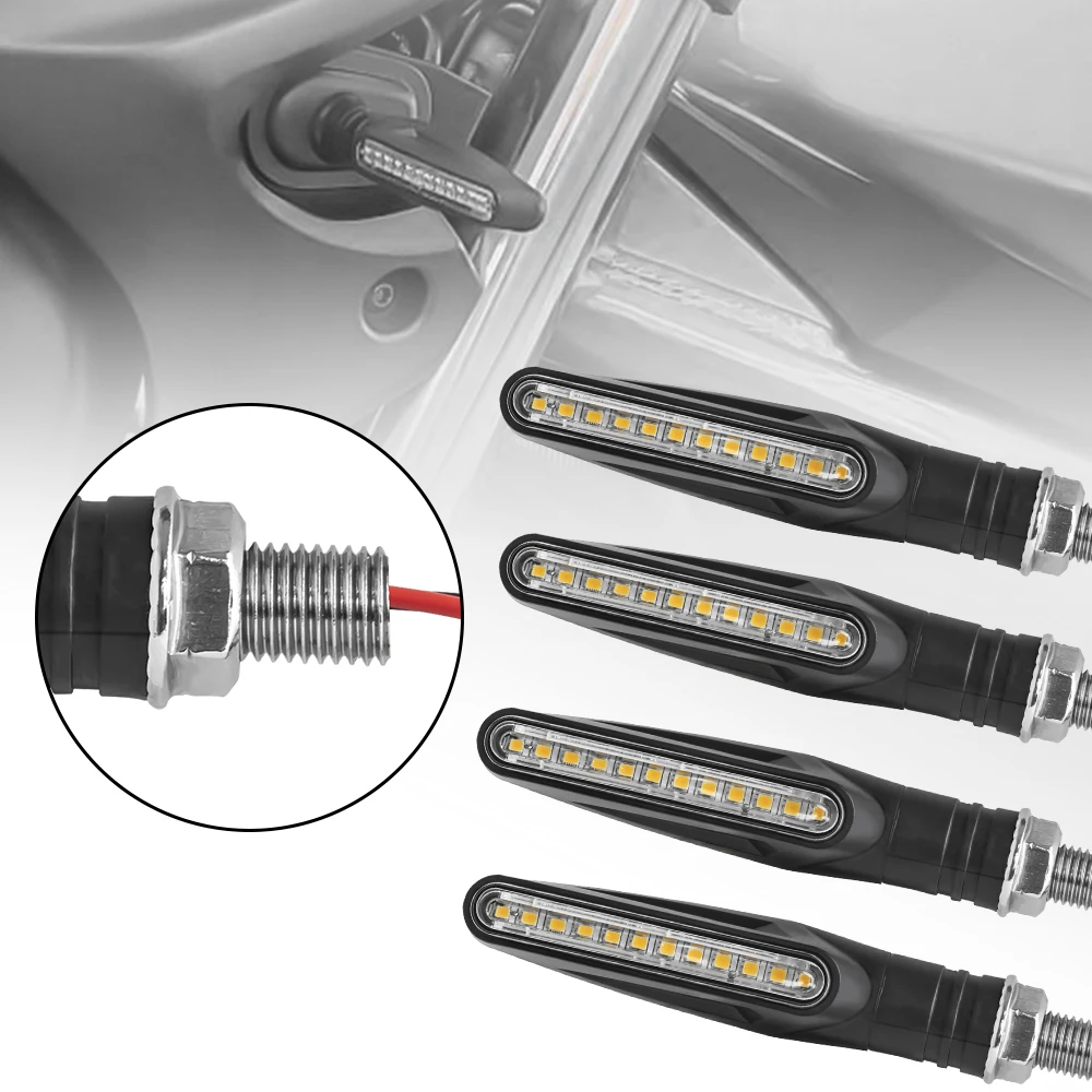 오토바이 방향 지시등, 12V LED 테일 점멸기, 흐르는 물 점멸기, IP68 구부릴 수 있는 오토바이 점멸등, 2 개