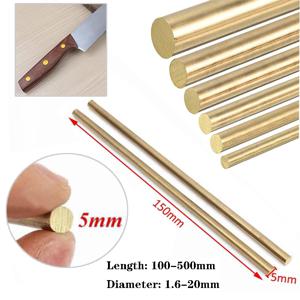 직경 1.6-20mm 길이 100-500mm 하드웨어 DIY 칼 손잡이 용 황동 라운드 바 막대 원형 와이어 튜브 모델 제작 황동 막대