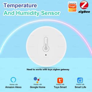 Tuya ZigBee 미니 온도 및 습도 센서 실내 습도 탐지기는 Alexa Google 홈 음성 앱 제어와 함께 작동합니다.