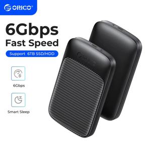 ORICO HDD 케이스 2.5 인치 SATA-USB3.0/Type-C HDD 인클로저 6Gbps 최대 USB-C 외부 SATA HDD 인클로저 지원 자동 수면