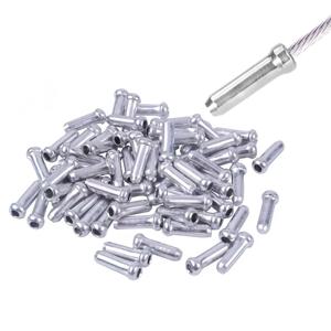 100pcs 자전거 브레이크 시프터 케이블 팁 알루미늄 브레이크 라인 변속기 시프트 내부 와이어 엔드 캡 팁 크림프 MTB 자전거 액세서리