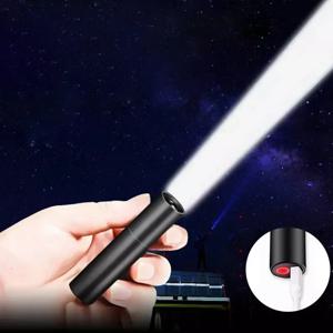 미니 휴대용 LED 손전등 USB 충전식 소형 포켓 라이트 배터리 내장 고정 초점 Zoomable 캠핑 검색 랜턴