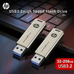 HP USB3.2 플래시 드라이브 32GB 64GB 금속 USB Pendrive 128GB 256GB 창조적 인 성격 자동차 음악 고속 U 디스크